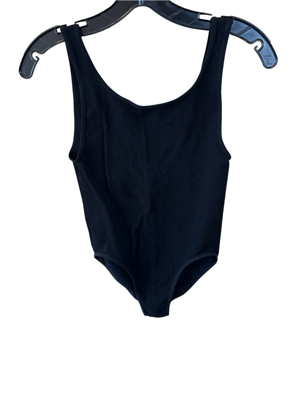 BP Classic Black Ribbed Tank Bodysuit